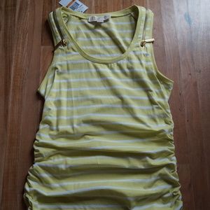 Michael Kors Tank metal zippers & ruched sides
